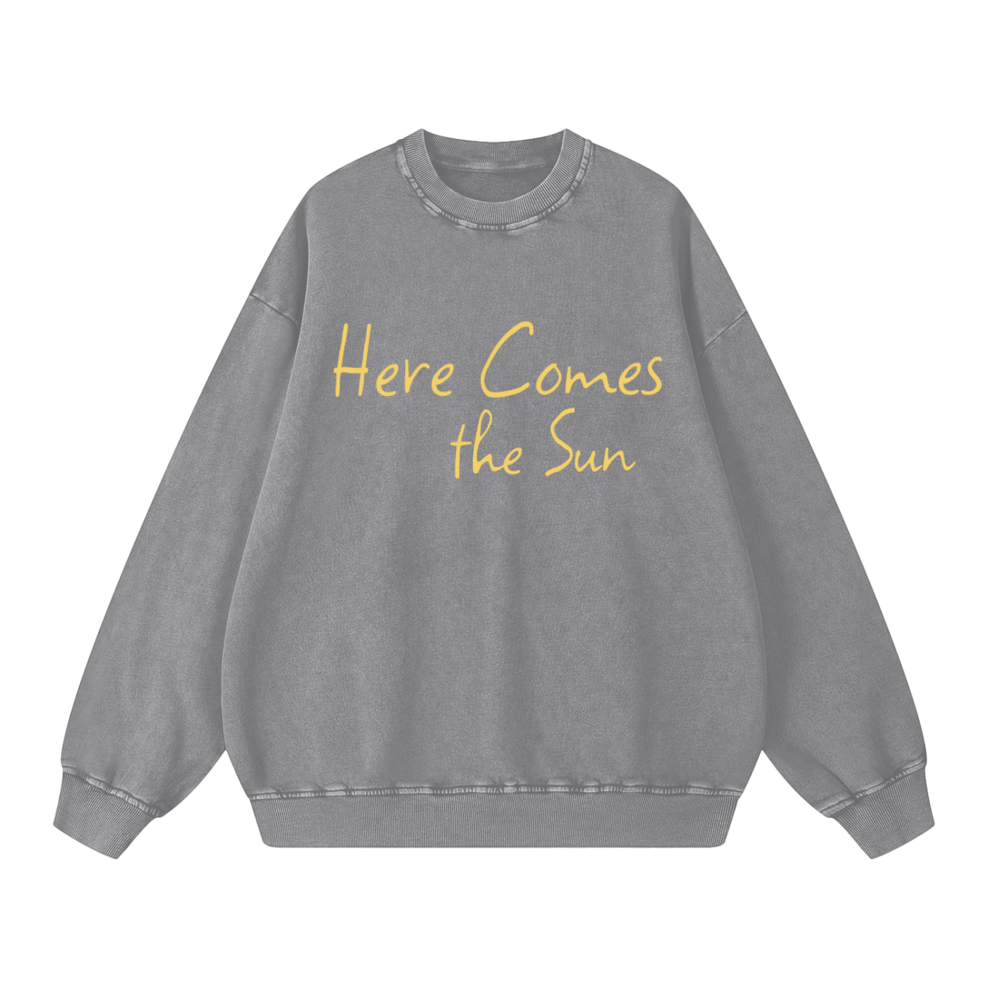 Here Comes the Sun- Acid Wash Oversize Sweatshirt