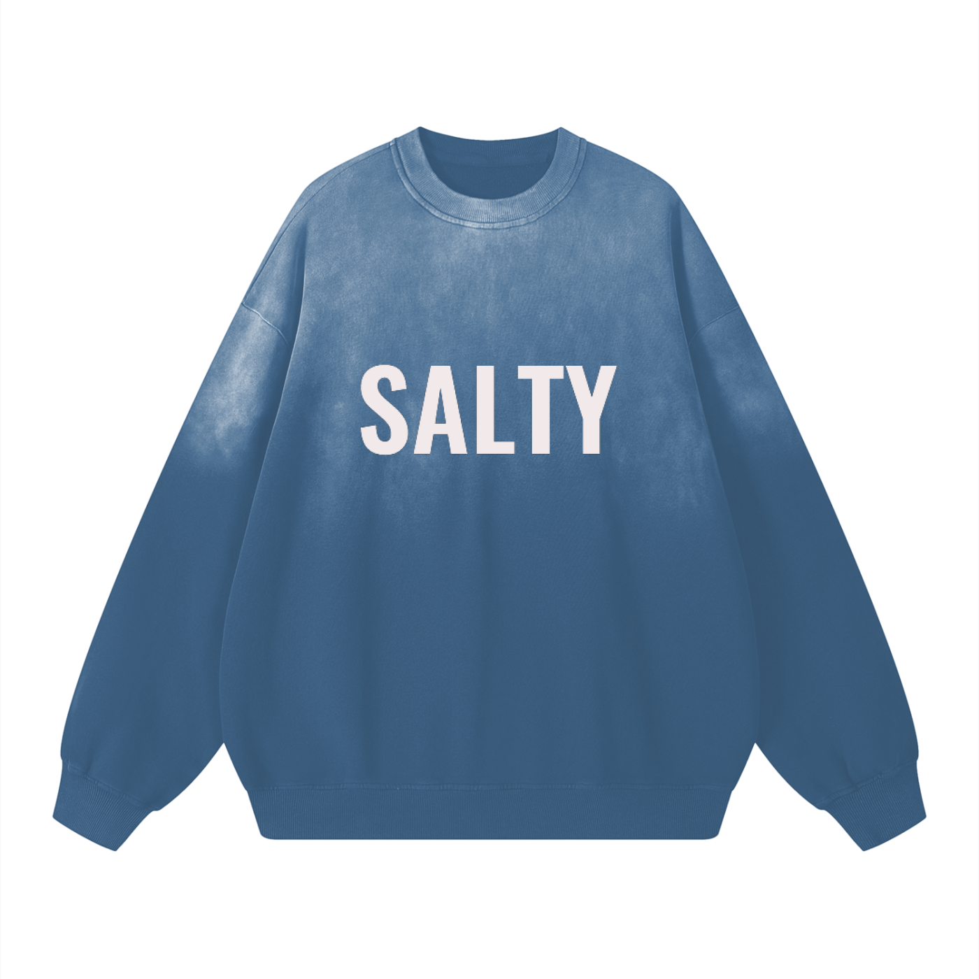 SALTY Pure Cotton Handcrafted Monkey Wash Sweatshirt