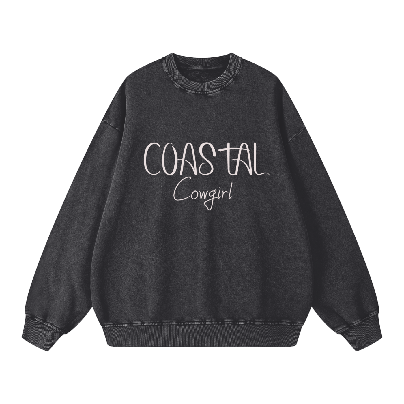 Coastal Cowgirl -Acid Wash Oversize Sweatshirt (multiple colors)