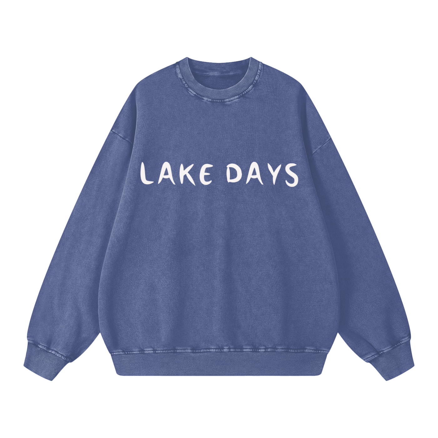 Lake Days- Acid Wash Oversize Sweatshirt