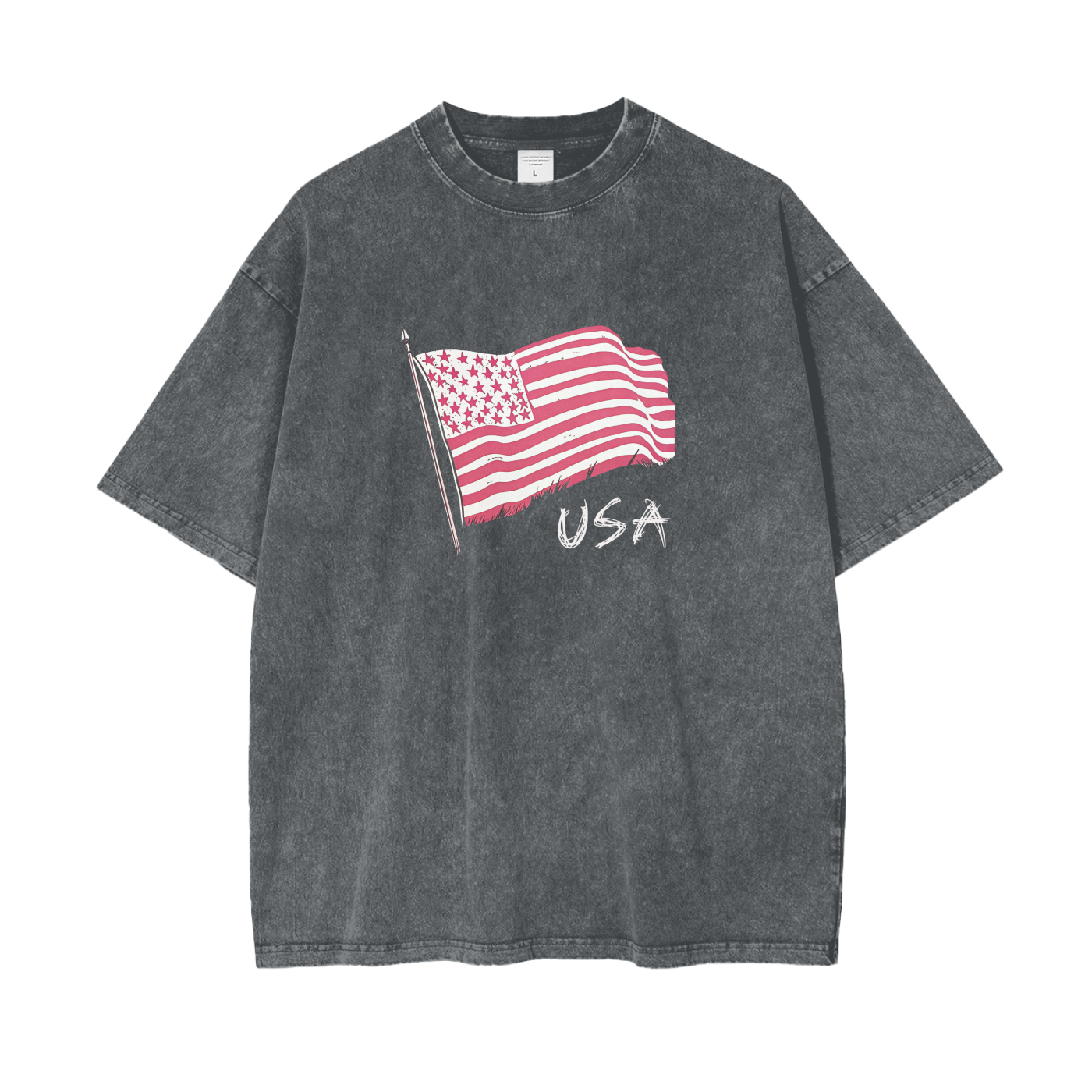 USA Oversize Snow Washed Tee (multiple colors)