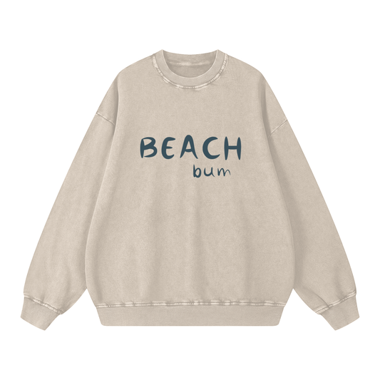 Beach Bum Acid Wash Oversize Sweatshirt (multiple colors)