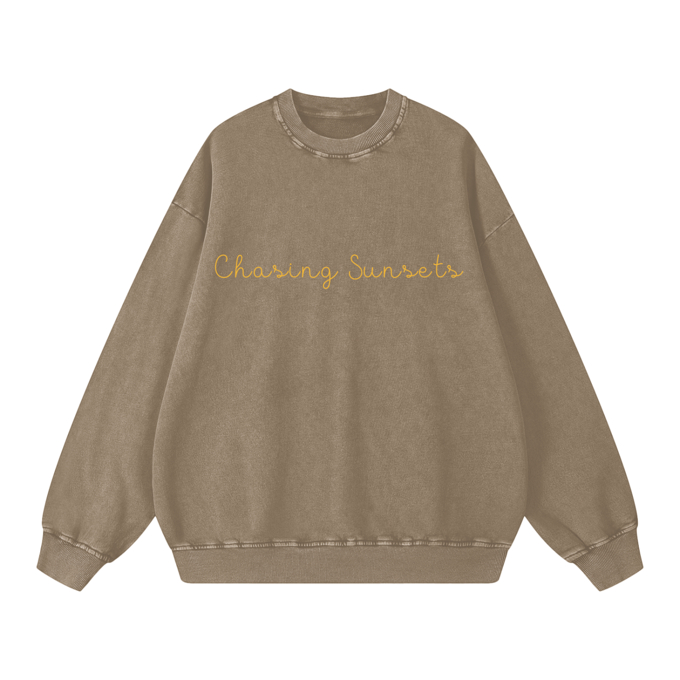 Chasing Sunsets - Acid Wash Oversize Sweatshirt