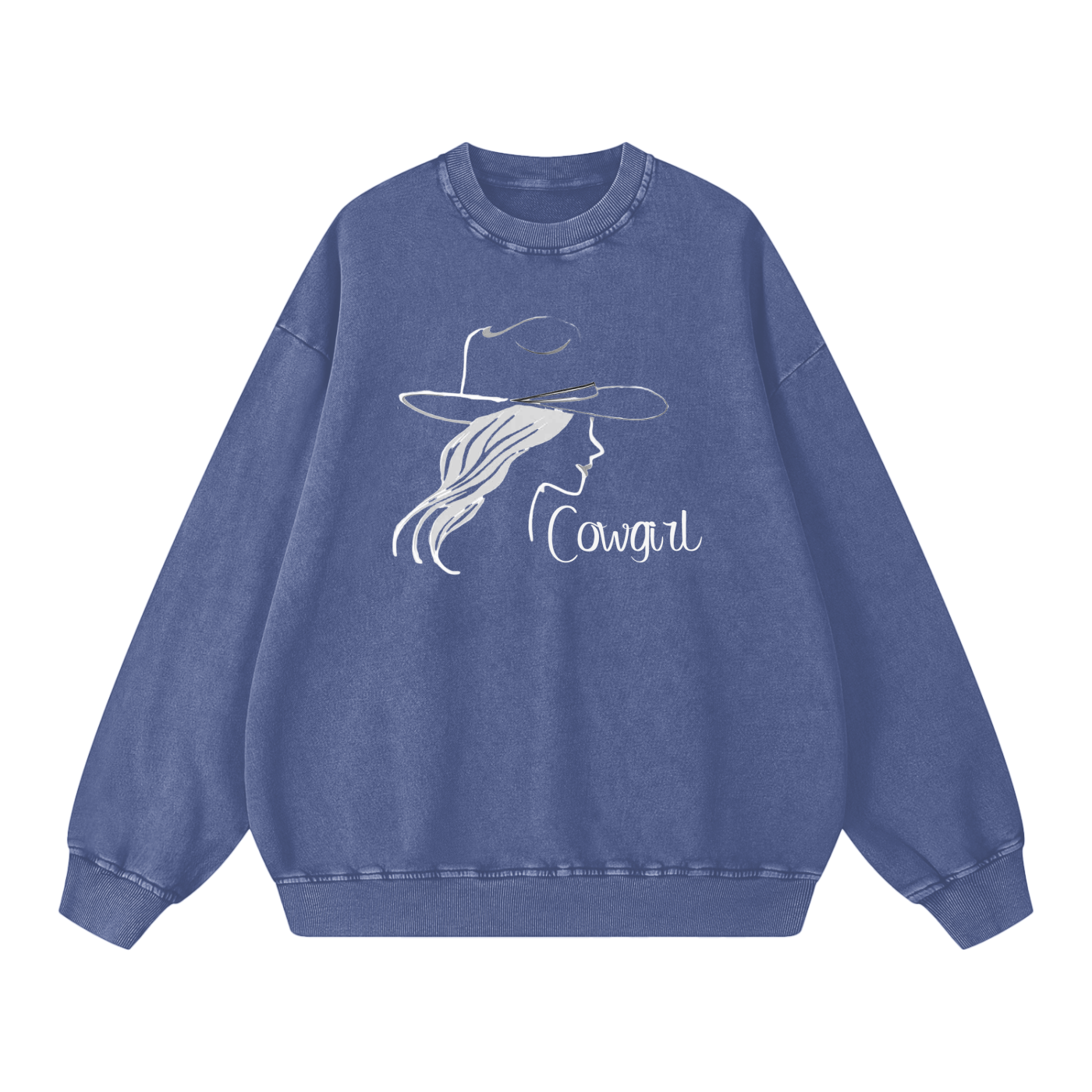 Cowgirl- Acid Wash Oversize Sweatshirt