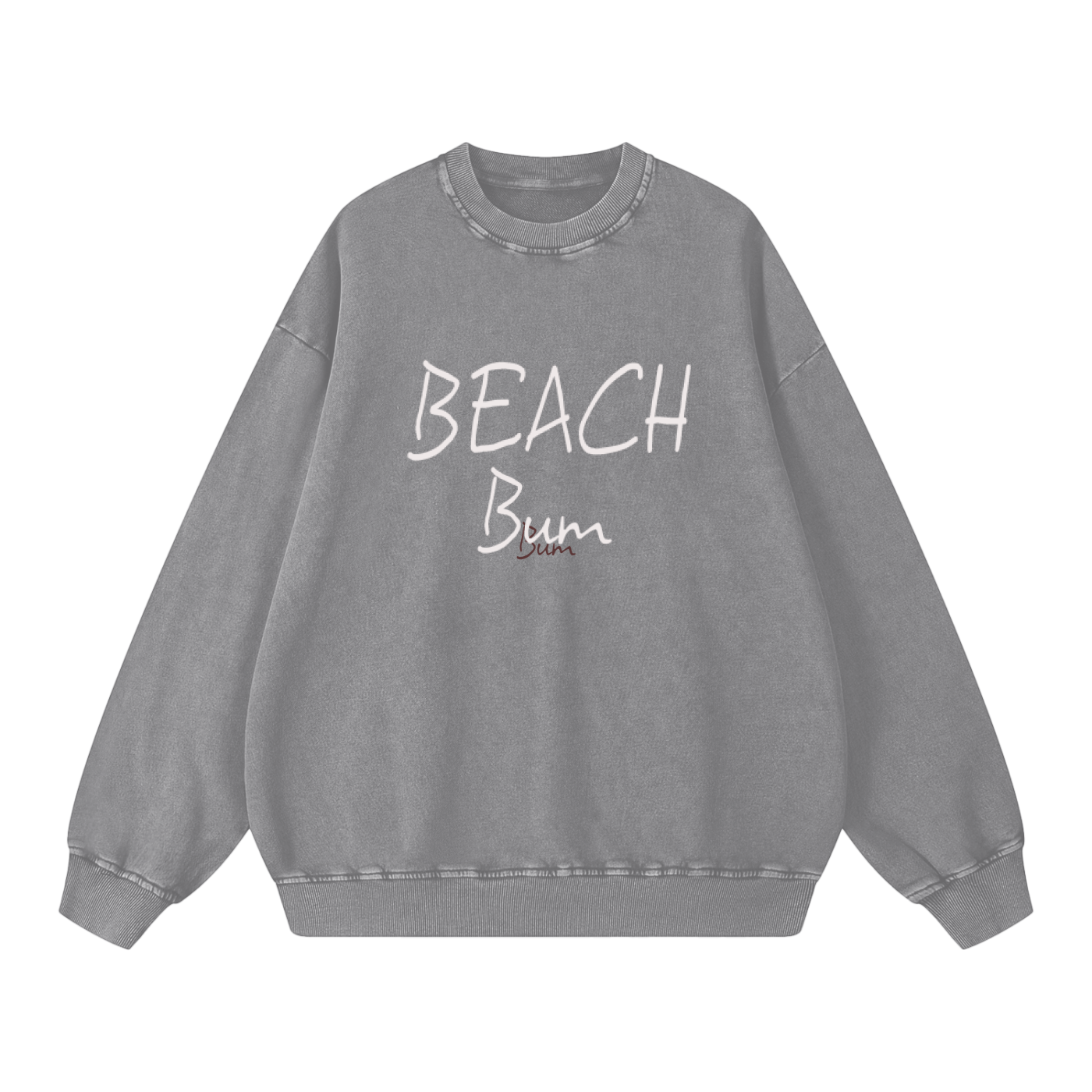 Beach Bum -Acid Wash Oversize Sweatshirt (multiple colors)