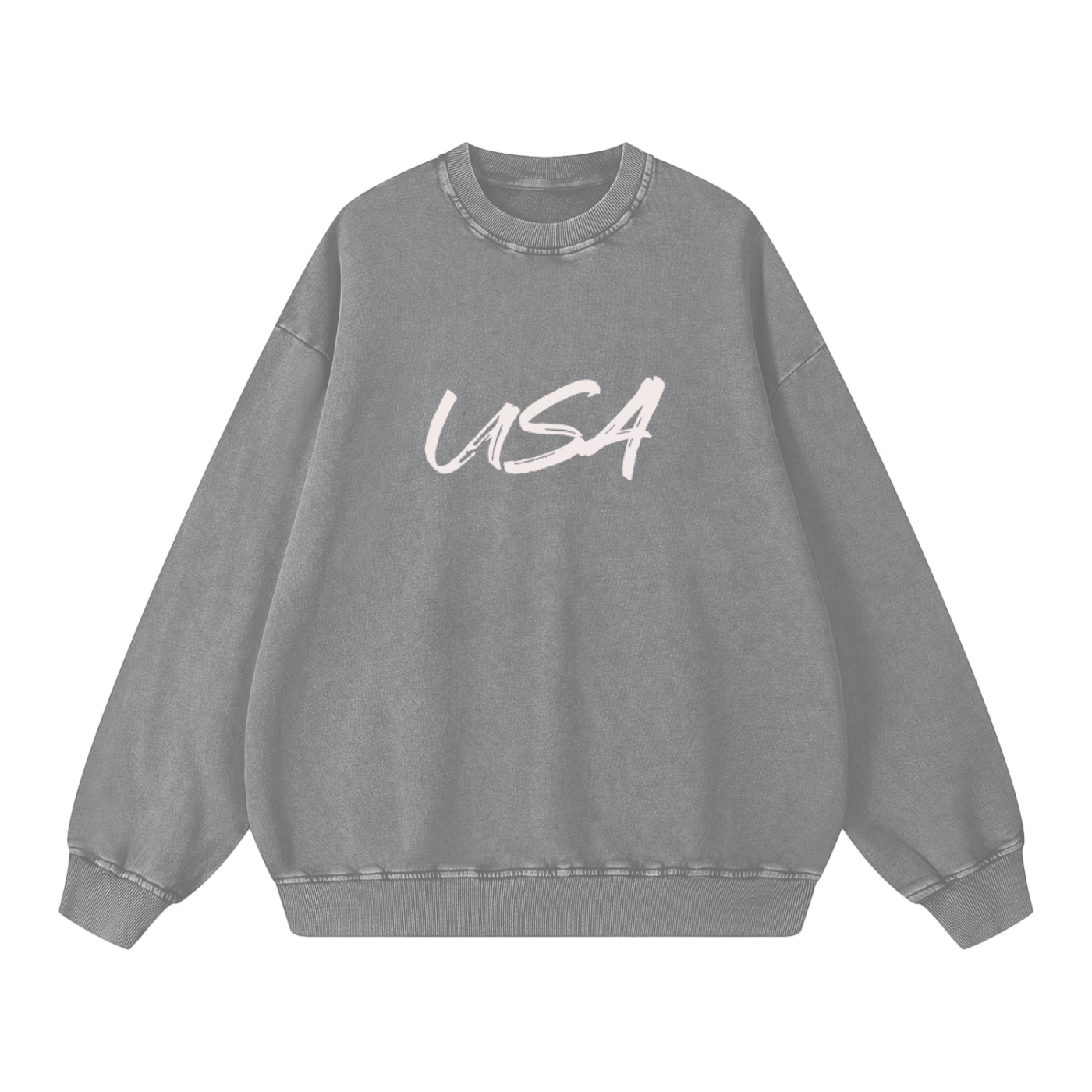 USA- Acid Wash Oversize Sweatshirt
