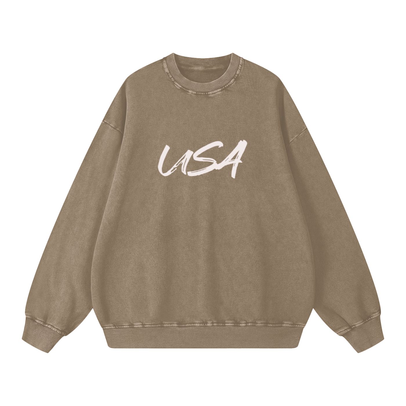USA- Acid Wash Oversize Sweatshirt