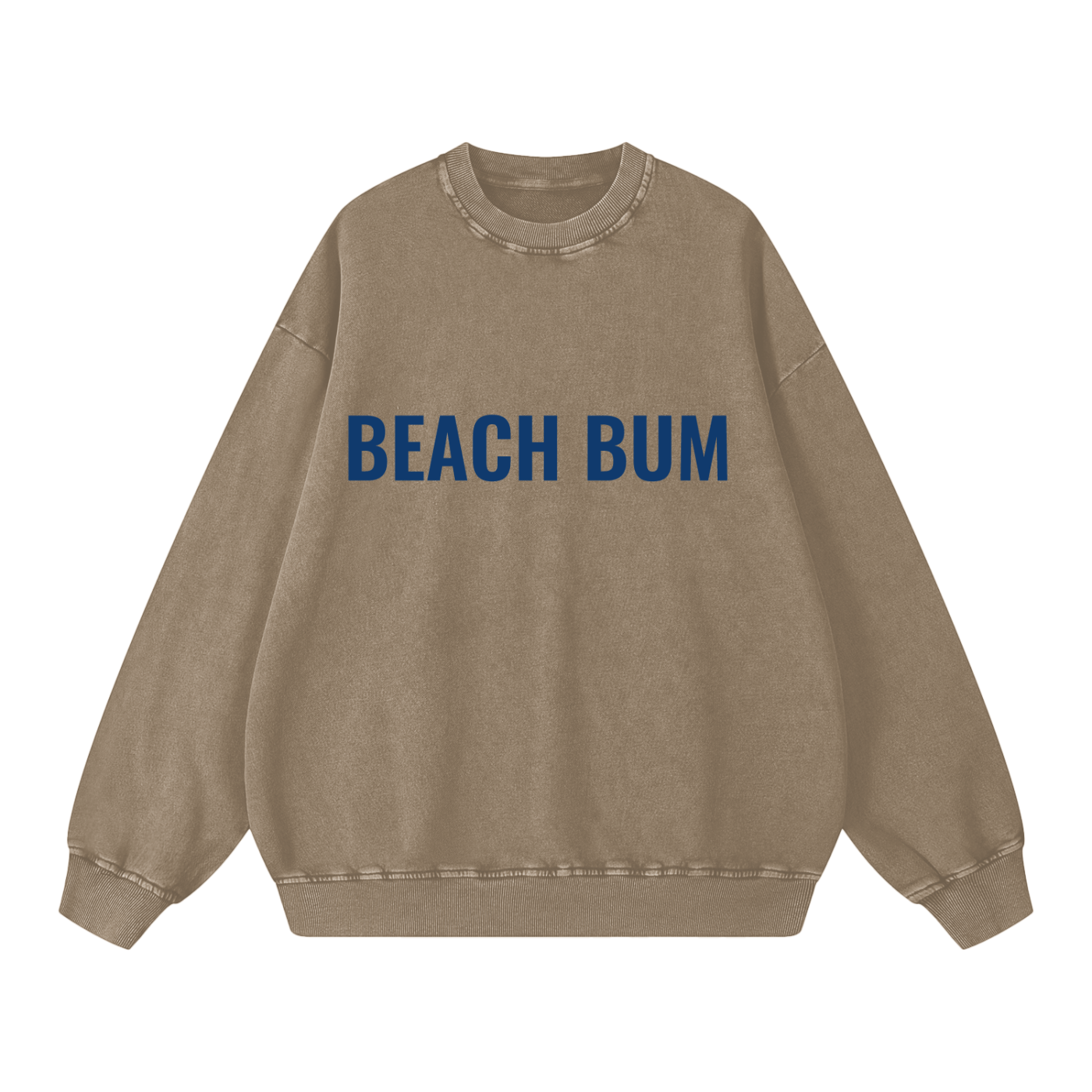 Beach Bum- Acid Wash Oversize Sweatshirt