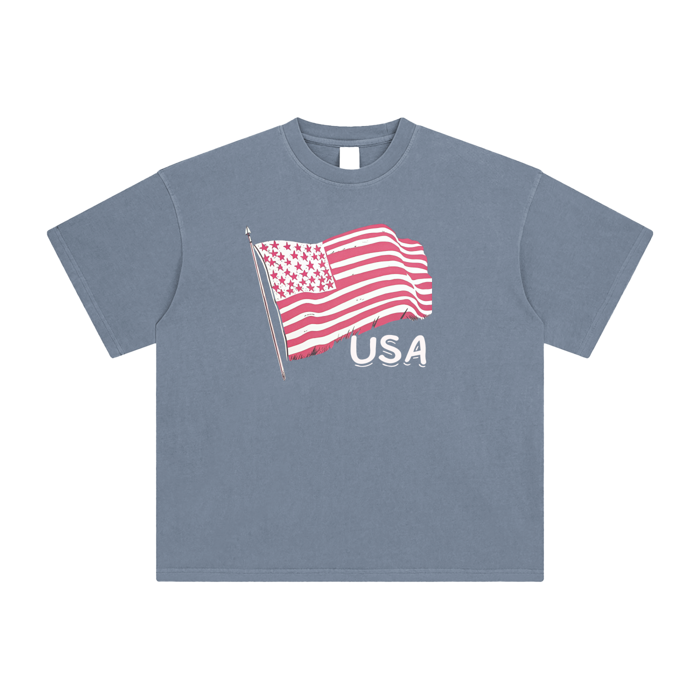 USA- Enzyme Washed Tee (multiple colors)