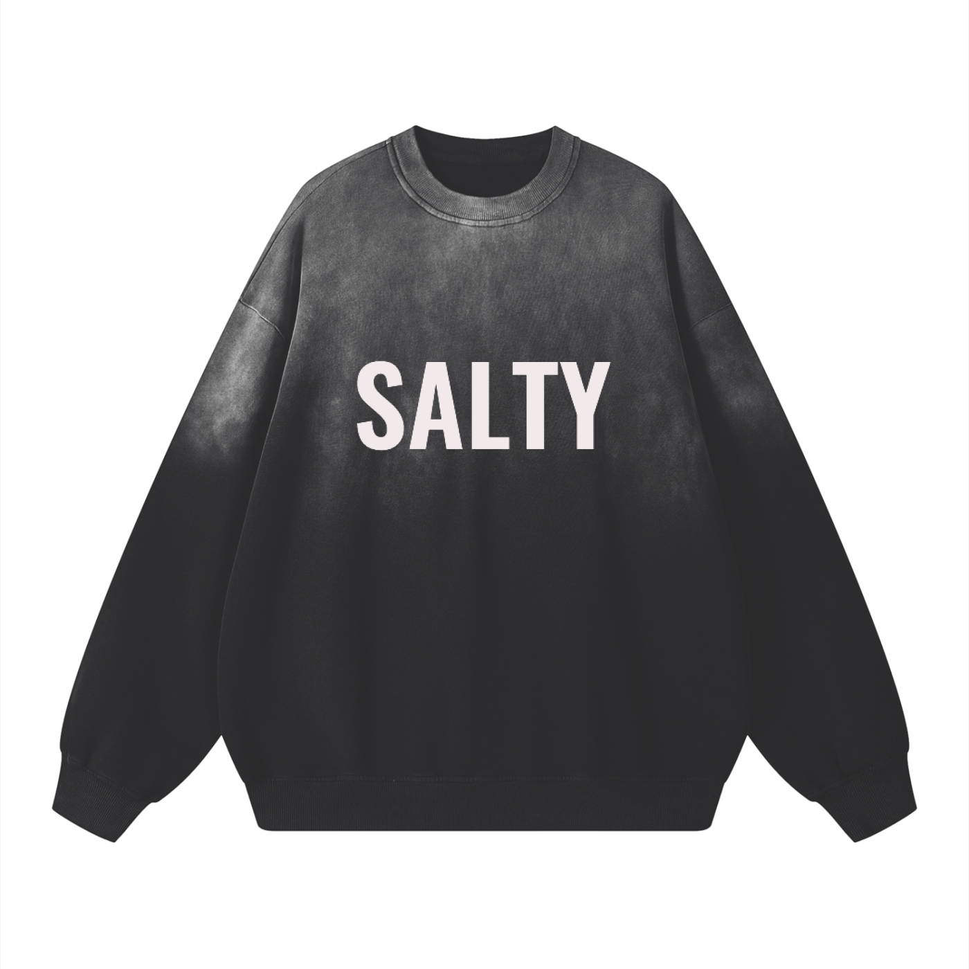 SALTY Pure Cotton Handcrafted Monkey Wash Sweatshirt