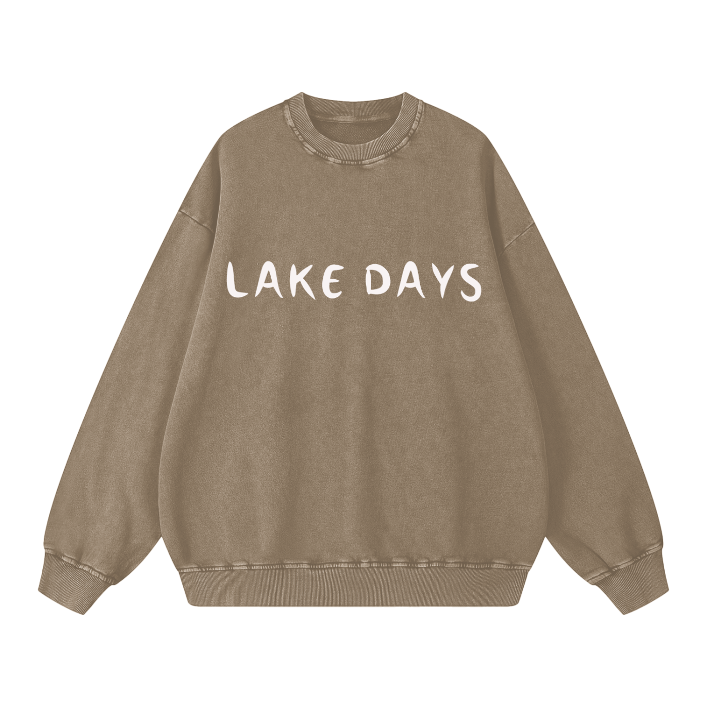 Lake Days- Acid Wash Oversize Sweatshirt
