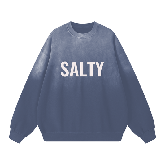 SALTY Pure Cotton Handcrafted Monkey Wash Sweatshirt