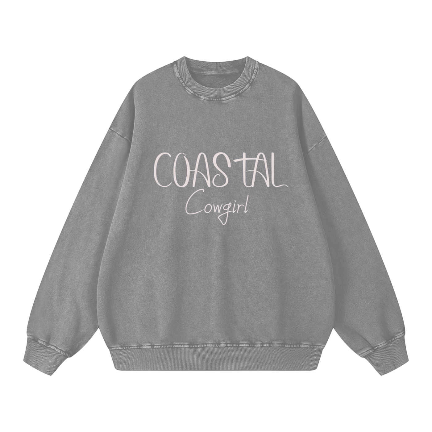 Coastal Cowgirl -Acid Wash Oversize Sweatshirt (multiple colors)
