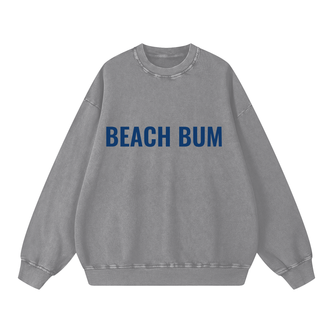 Beach Bum- Acid Wash Oversize Sweatshirt