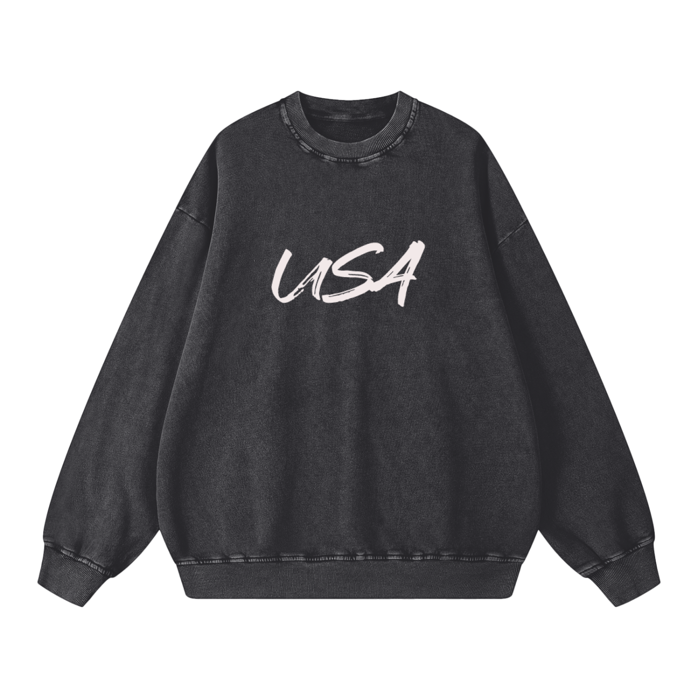 USA- Acid Wash Oversize Sweatshirt
