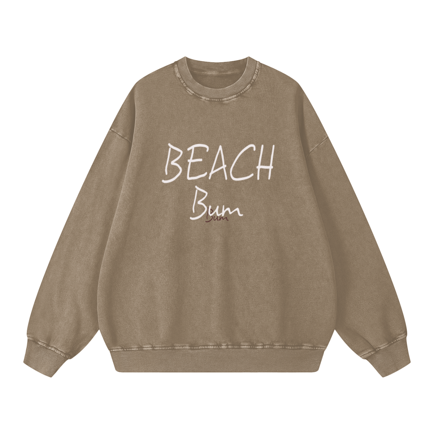 Beach Bum -Acid Wash Oversize Sweatshirt (multiple colors)