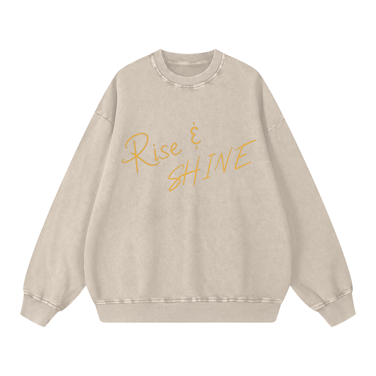 Rise and Shine- Acid Wash Oversize Sweatshirt