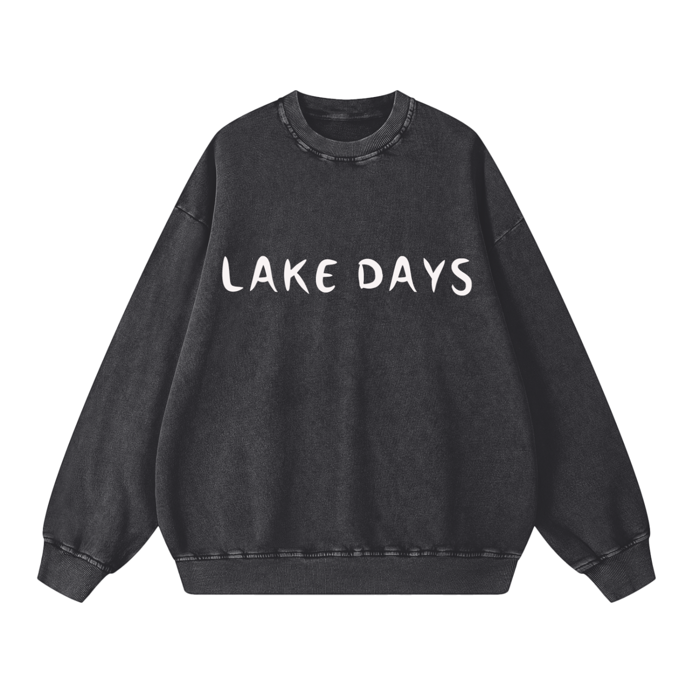 Lake Days- Acid Wash Oversize Sweatshirt