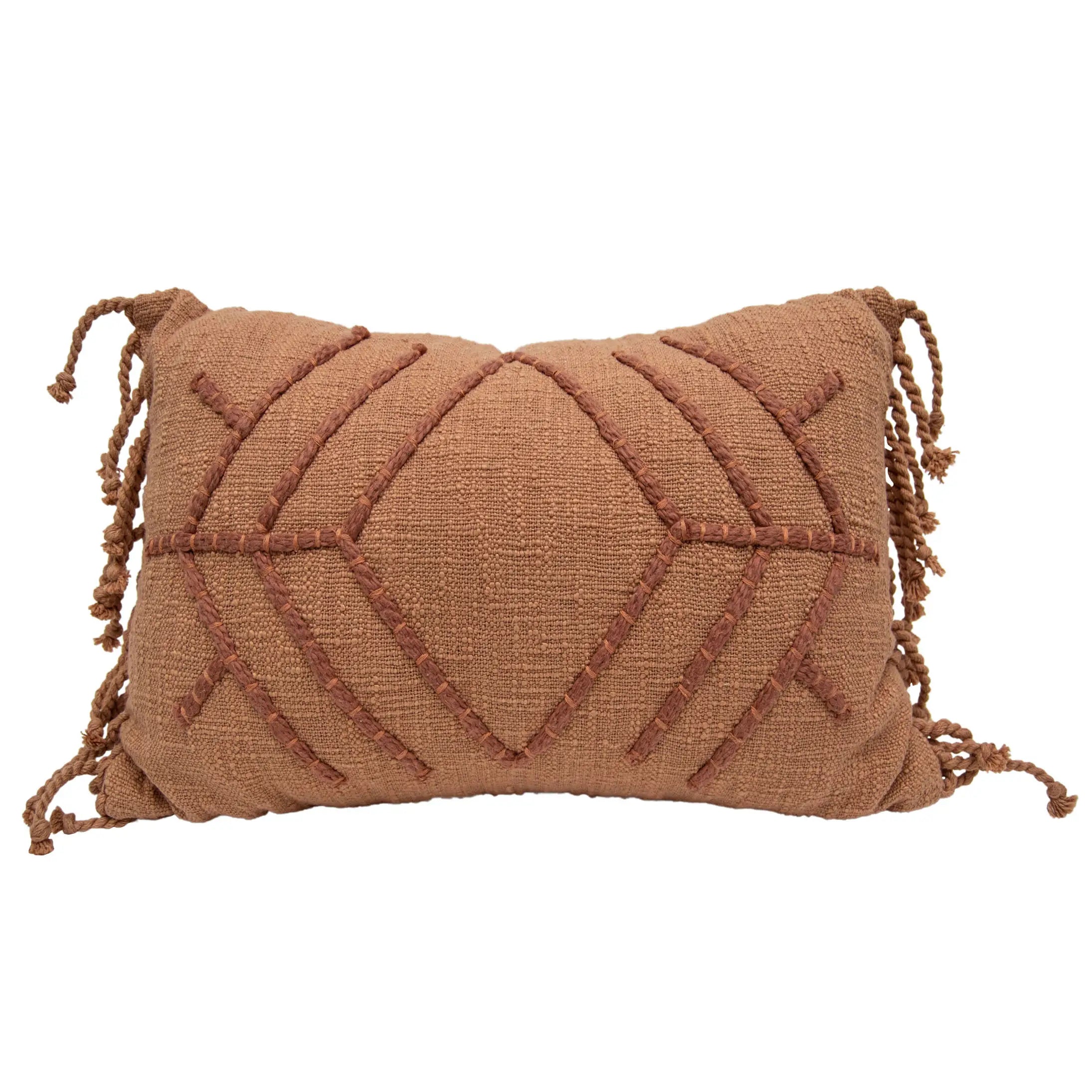 Handwoven Rust Lumbar Pillow (insert included) – LuLee Co.