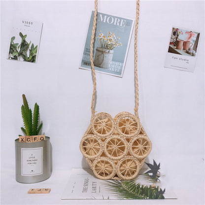 Rattan Circles Crossbody Bag