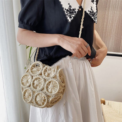 Rattan Circles Crossbody Bag