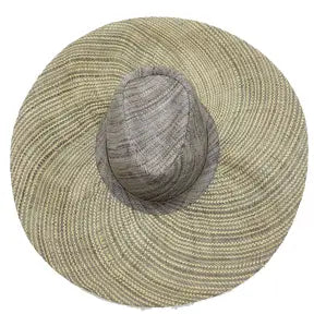 Raffia Panama Hat- 5” Brim - Gray