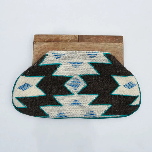 Aztec Wooden Handle Purse