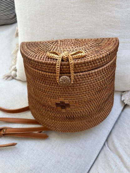 Woven Basket Backpack