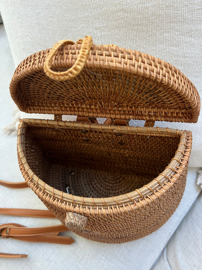 Woven Basket Backpack