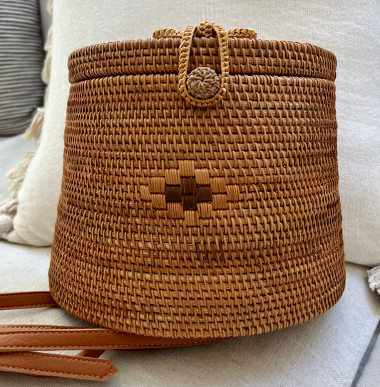 Woven Basket Backpack