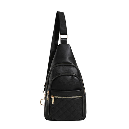 Vegan Leather Crossbody - Black and White