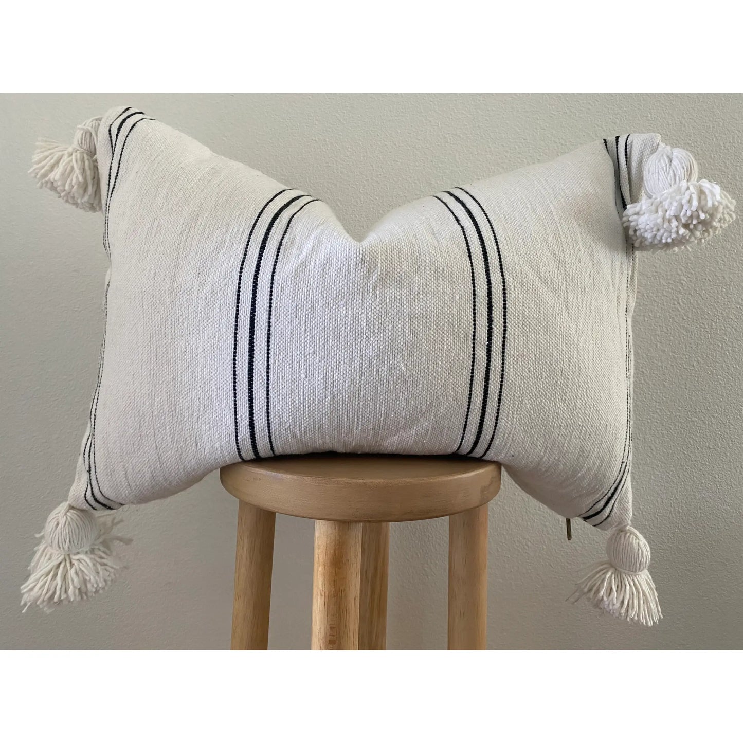 Simple Striped Lumbar Pillow Cover