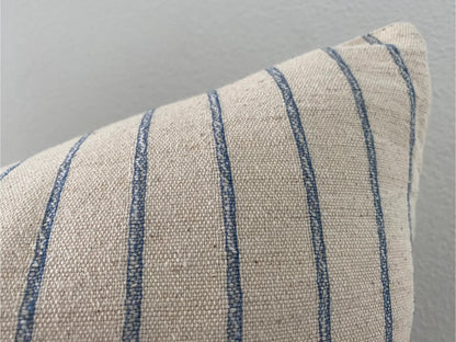 Blue Striped 100% Cotton Pillow