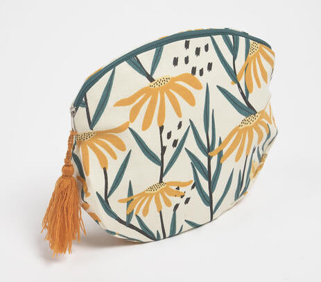 Travel Pouch- Daisy Flowers