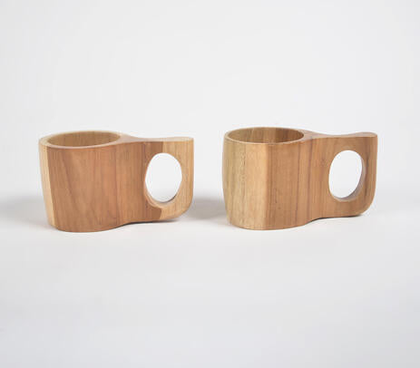 Wood Tea Cups- Acacia Wood