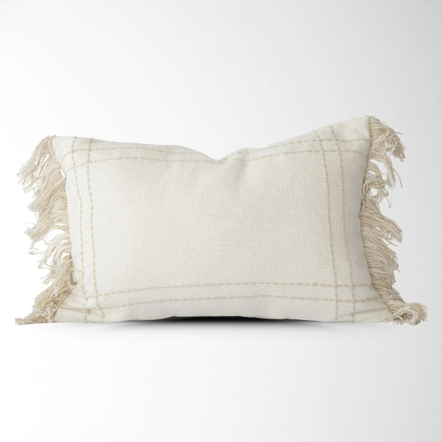 Oatmeal Crosshatch Pillow Cover