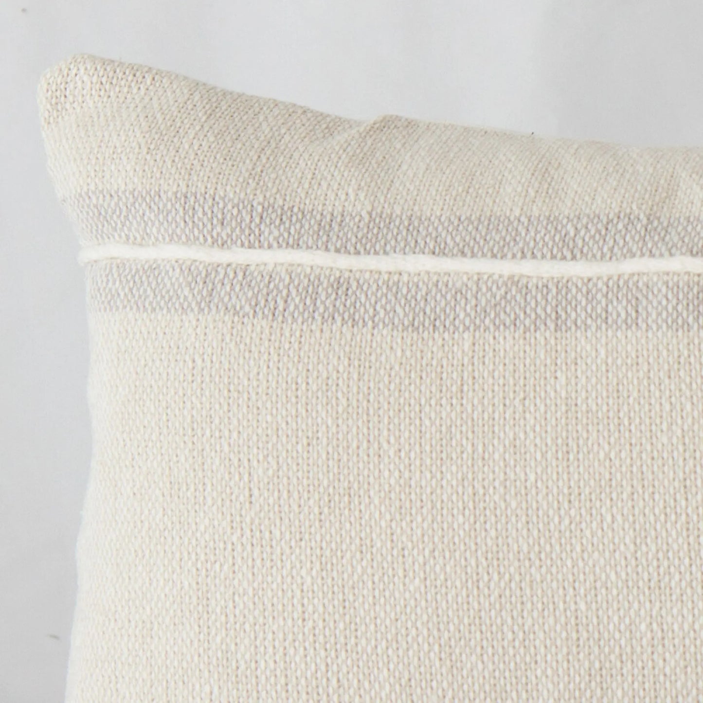 Striped Textured Gray/ Neutral Pillow