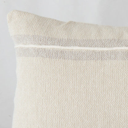 Striped Textured Gray/ Neutral Pillow