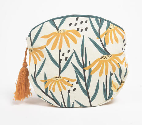 Travel Pouch- Daisy Flowers