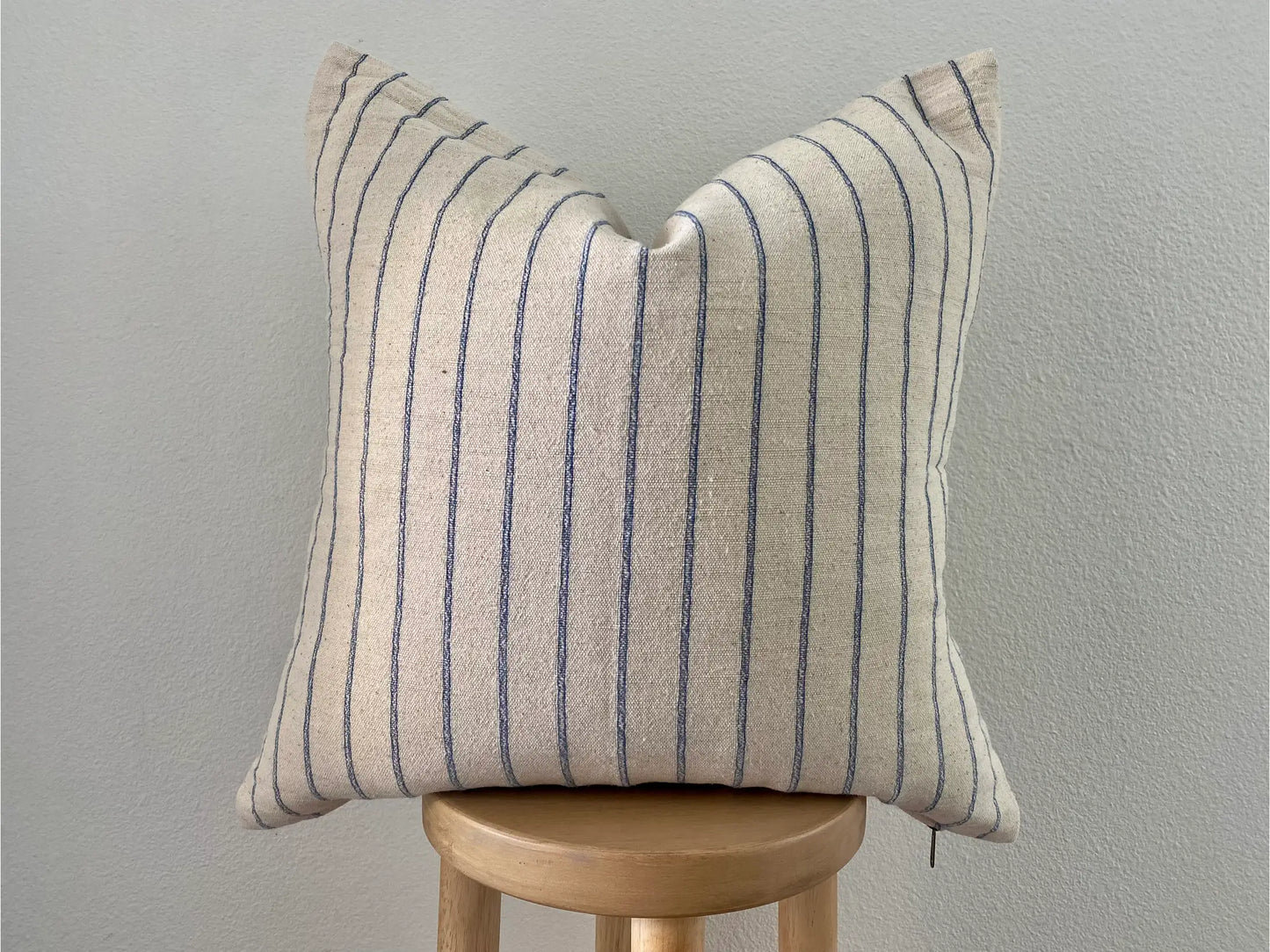 Blue Striped 100% Cotton Pillow