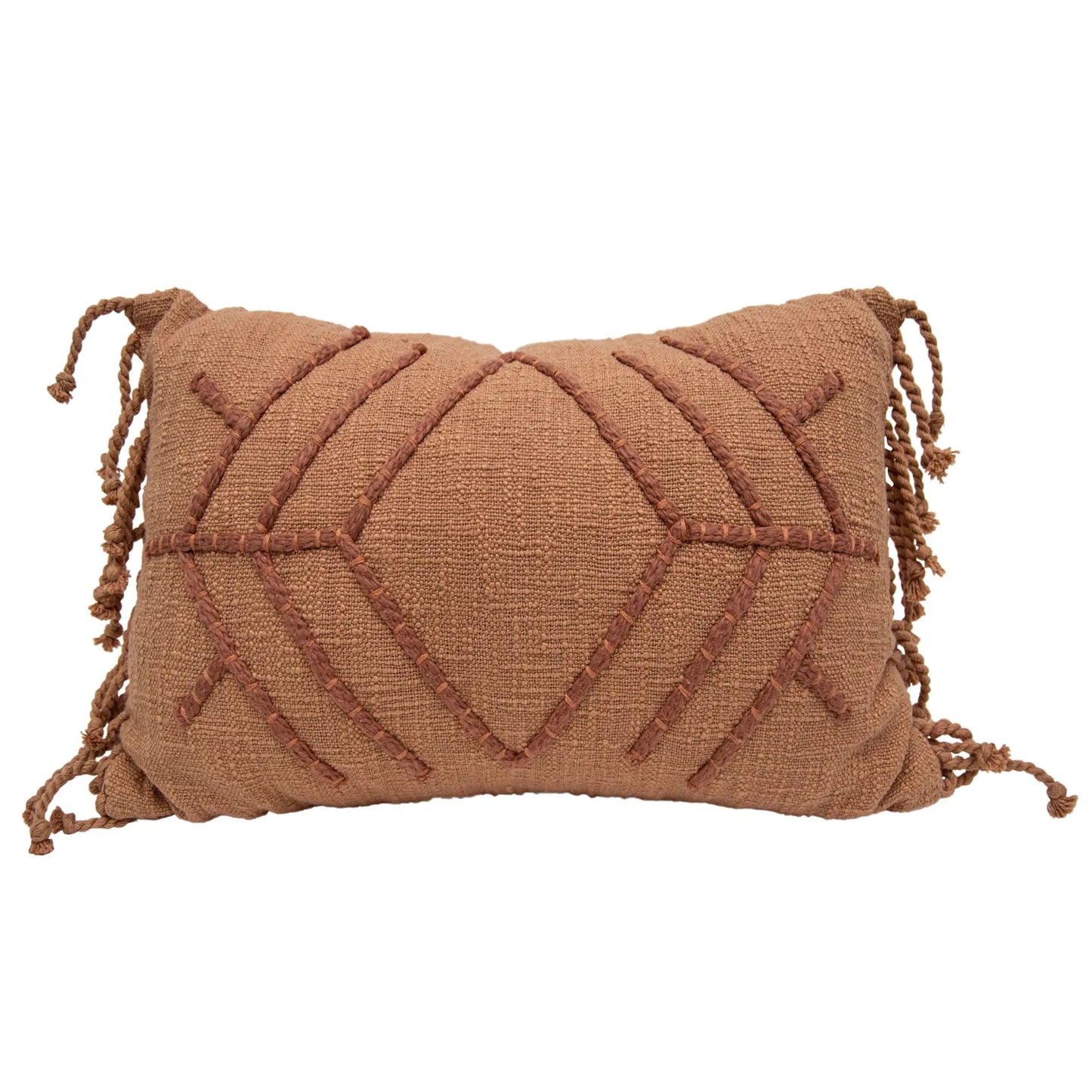 Handwoven Rust Lumbar Pillow (insert included)