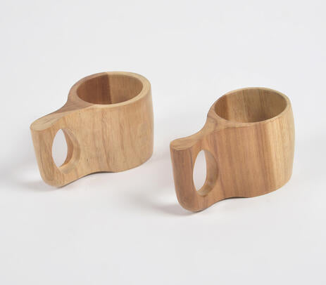 Wood Tea Cups- Acacia Wood