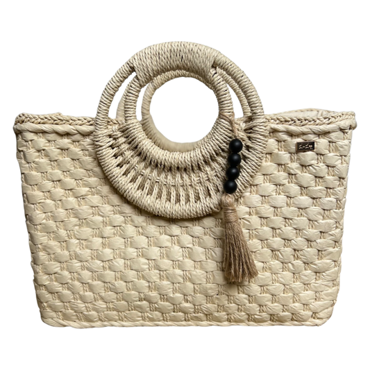 Straw Handbag- White Natural