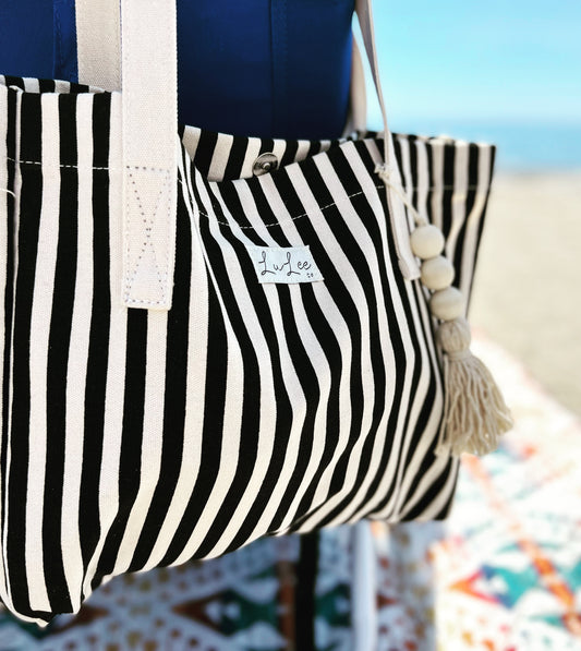 Striped Canvas Tote