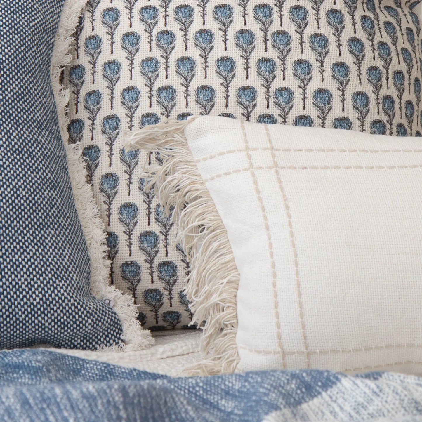 Oatmeal Crosshatch Pillow Cover