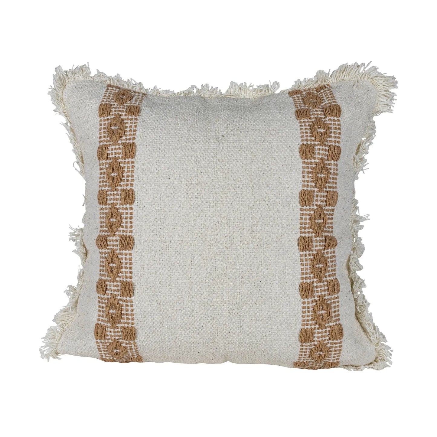 Tan Boho Woven Pillow (insert included)