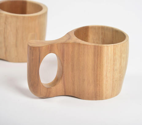 Wood Tea Cups- Acacia Wood